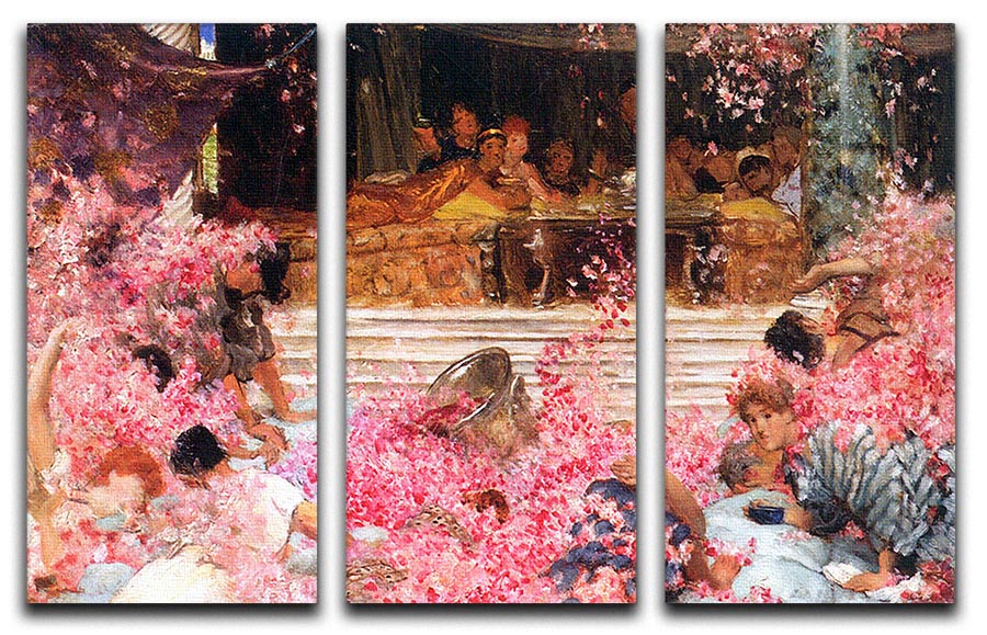 The roses of Heliogabalus by Alma Tadema 3 Split Panel Canvas Print - Canvas Art Rocks - 1