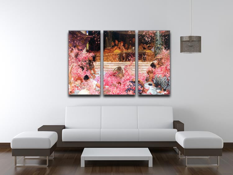 The roses of Heliogabalus by Alma Tadema 3 Split Panel Canvas Print - Canvas Art Rocks - 3