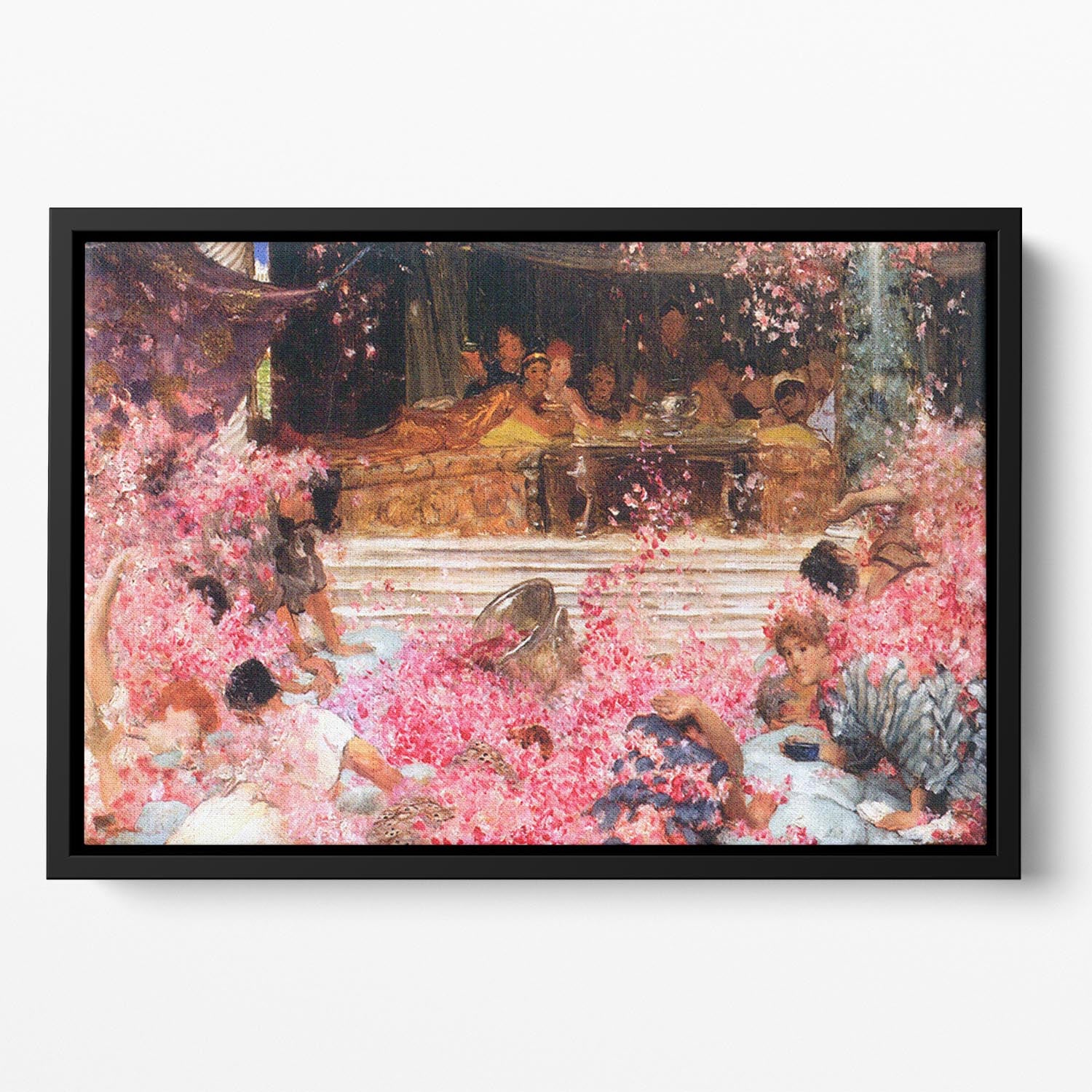 The roses of Heliogabalus by Alma Tadema Floating Framed Canvas - Canvas Art Rocks - 2