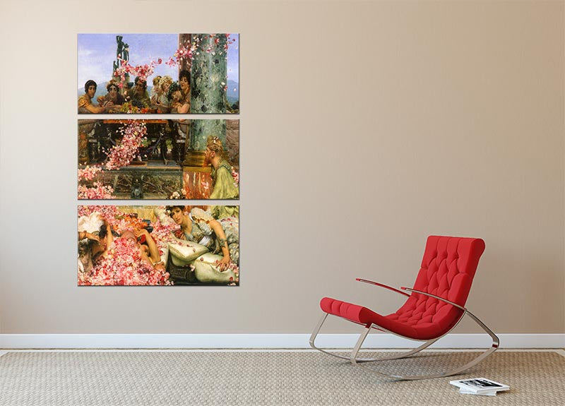 The roses of Heliogabalus detail 2 by Alma Tadema 3 Split Panel Canvas Print - Canvas Art Rocks - 2