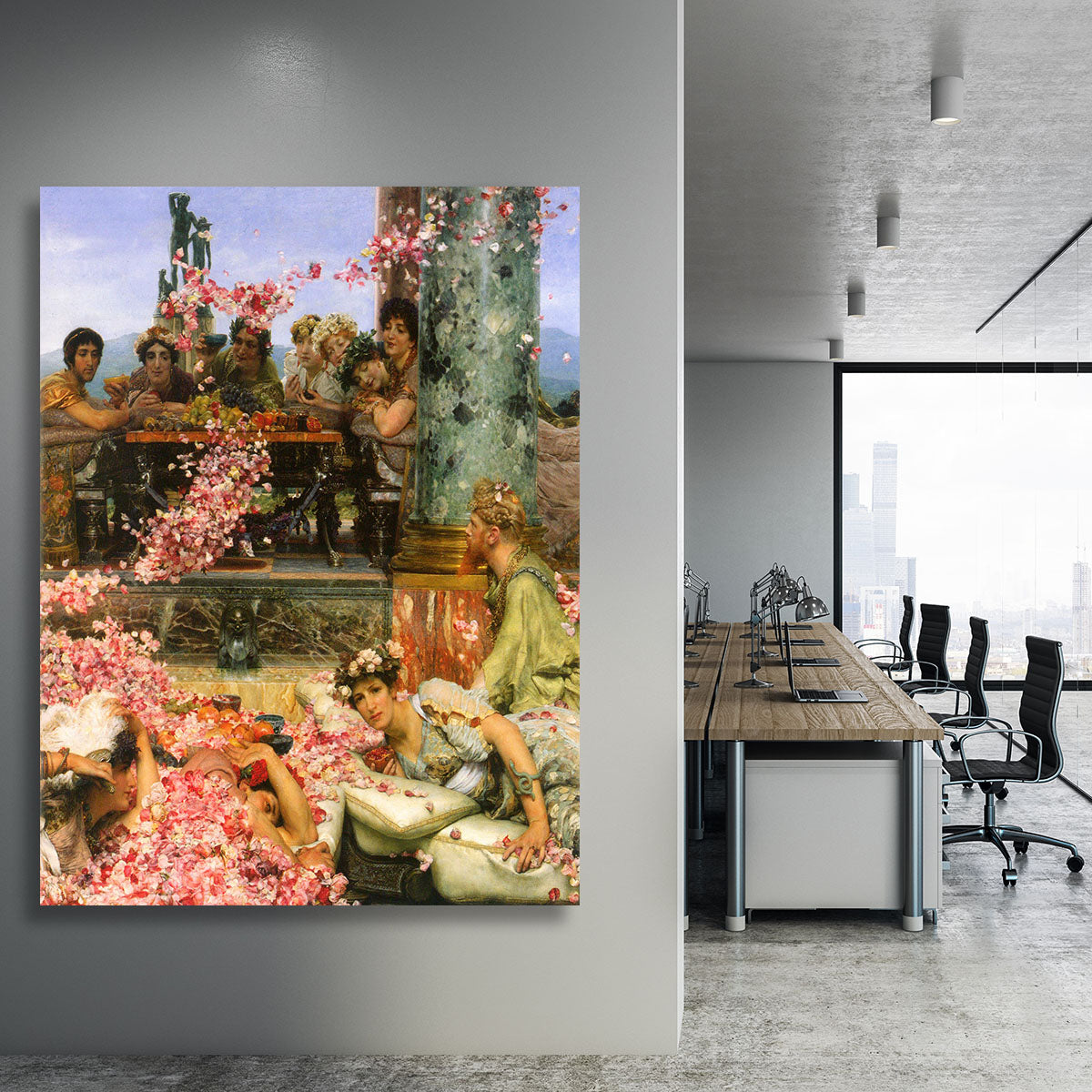 The roses of Heliogabalus detail 2 by Alma Tadema Canvas Print or Poster - Canvas Art Rocks - 3