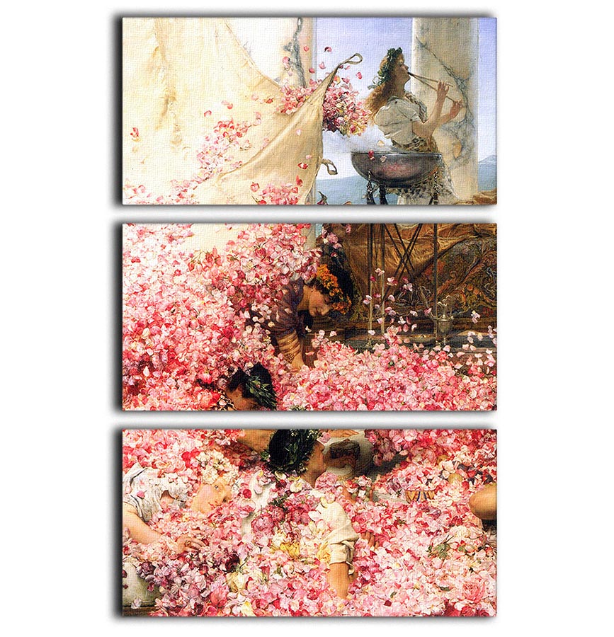 The roses of Heliogabalus detail by Alma Tadema 3 Split Panel Canvas Print - Canvas Art Rocks - 1