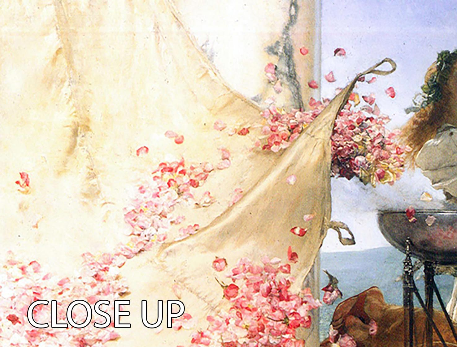 The roses of Heliogabalus detail by Alma Tadema 3 Split Panel Canvas Print - Canvas Art Rocks - 3