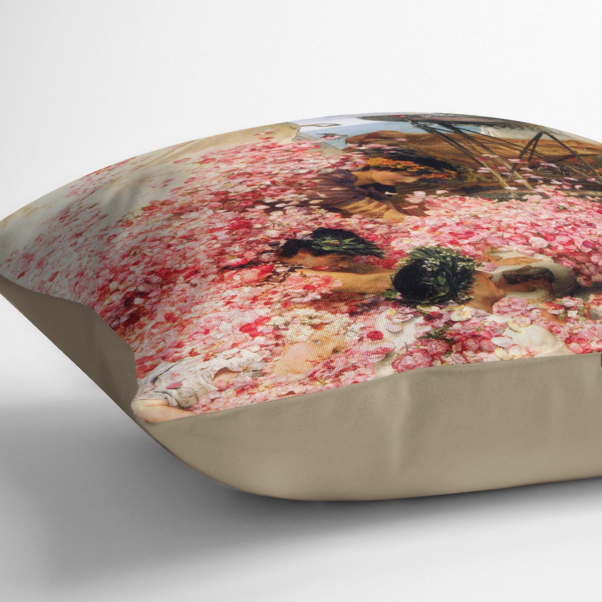 The roses of Heliogabalus detail by Alma Tadema Cushion - Canvas Art Rocks - 2