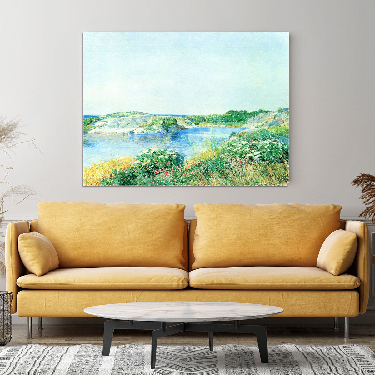 The small pond by Hassam Canvas Print or Poster - Canvas Art Rocks - 4