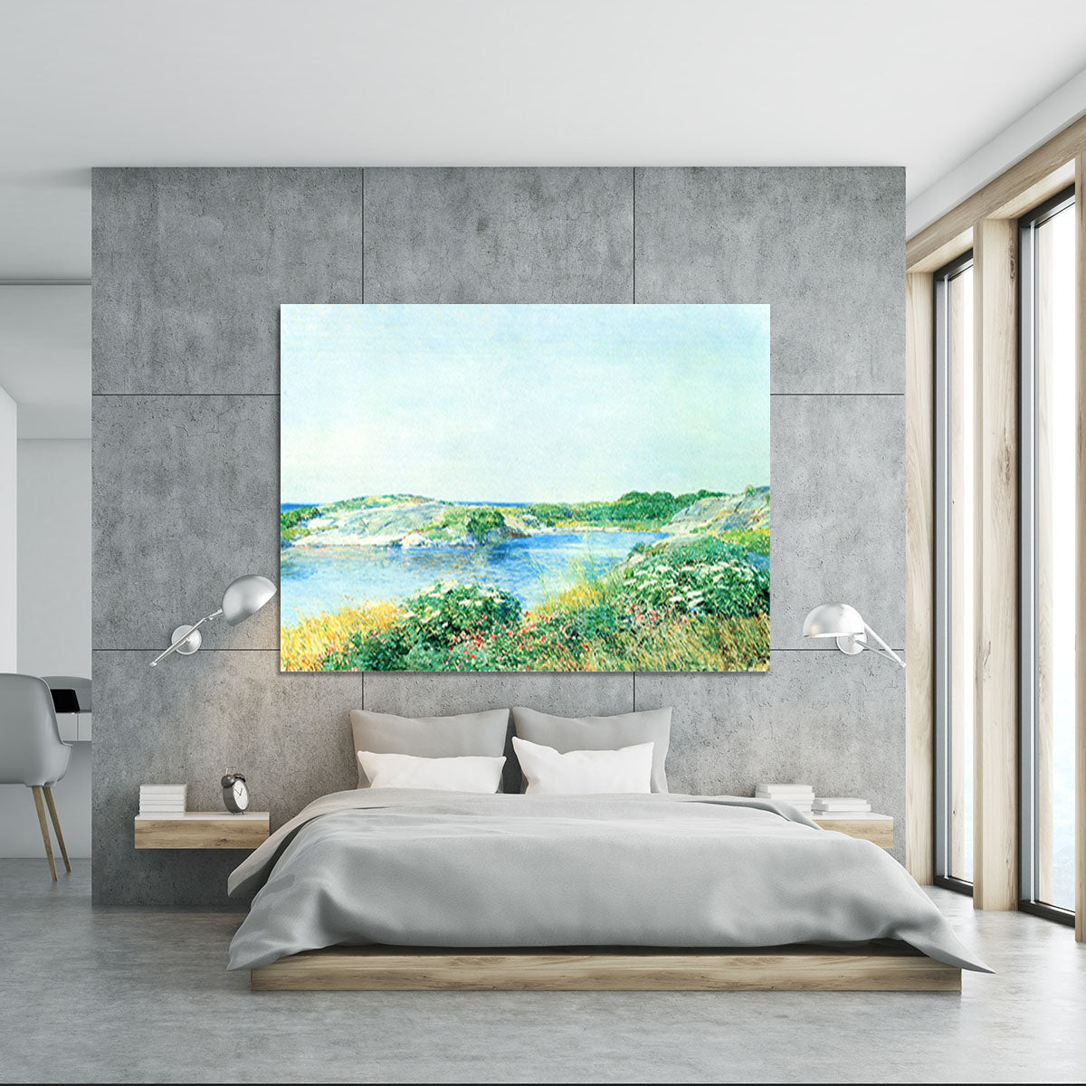 The small pond by Hassam Canvas Print or Poster - Canvas Art Rocks - 5