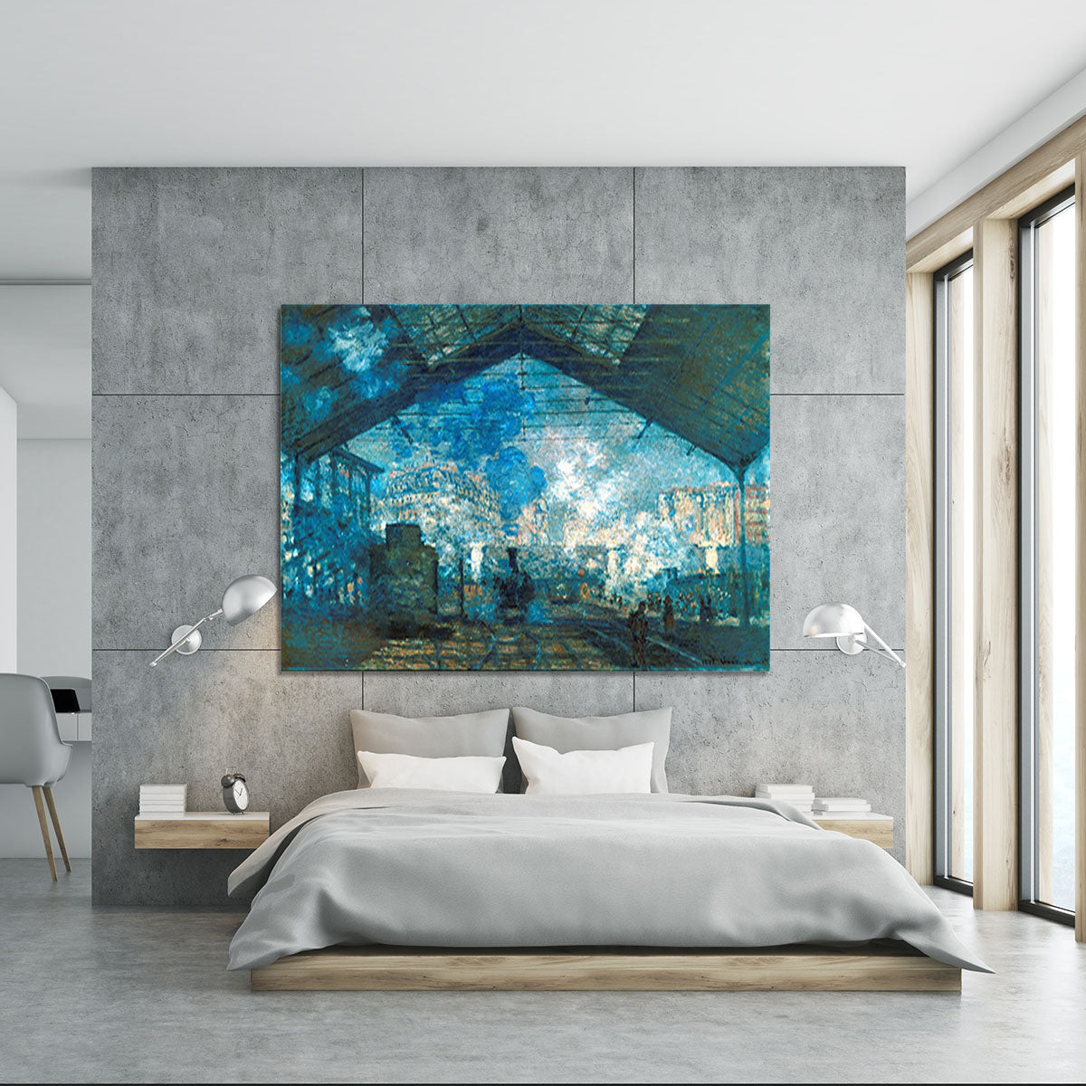 The station Saint Lazare by Monet Canvas Print or Poster - Canvas Art Rocks - 5