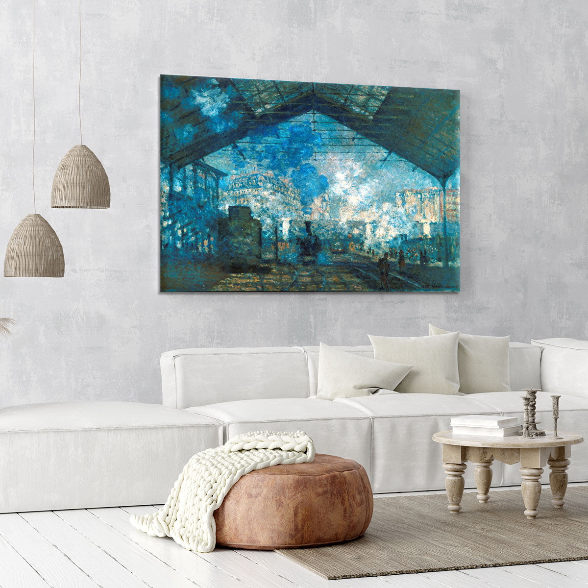 The station Saint Lazare by Monet Canvas Print or Poster - Canvas Art Rocks - 6