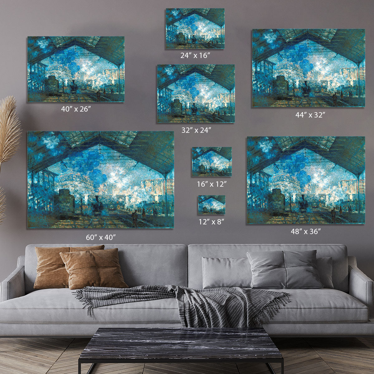 The station Saint Lazare by Monet Canvas Print or Poster - Canvas Art Rocks - 7