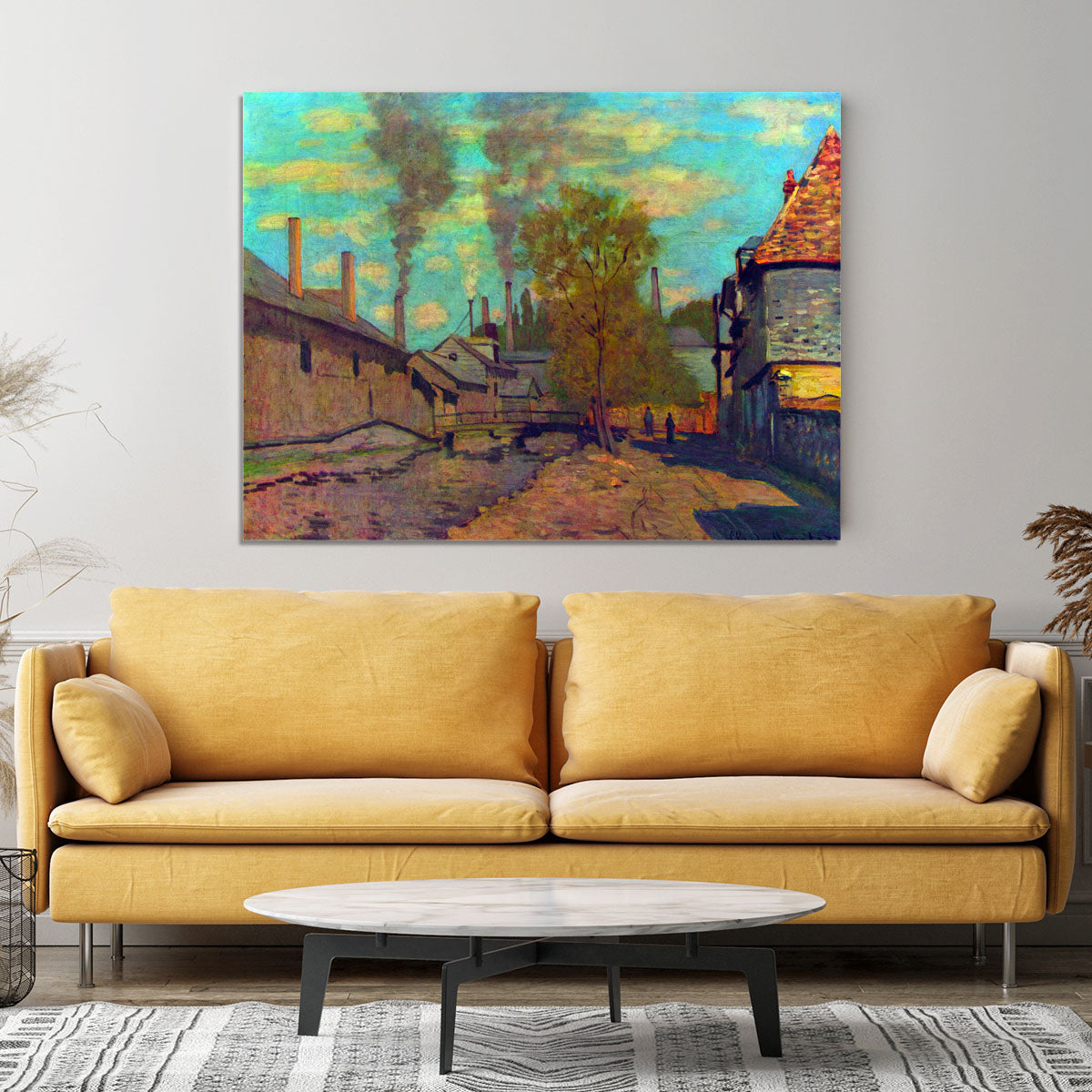 The stream of Robec by Claude Monet Canvas Print or Poster - Canvas Art Rocks - 4