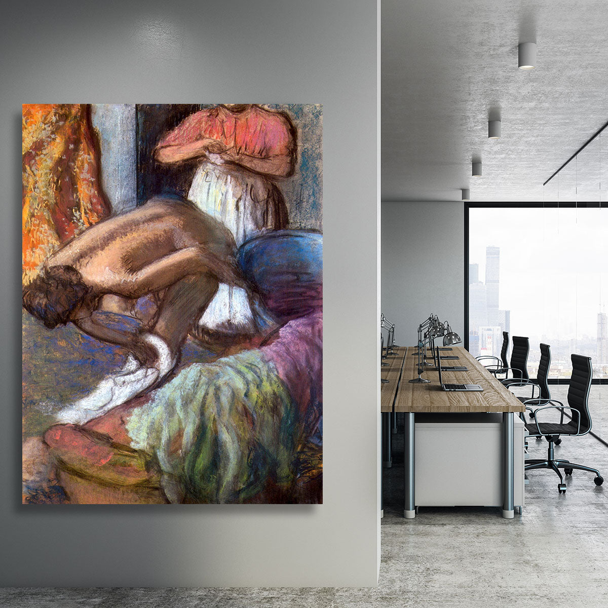 The strengthening after the bathwater by Degas Canvas Print or Poster - Canvas Art Rocks - 3