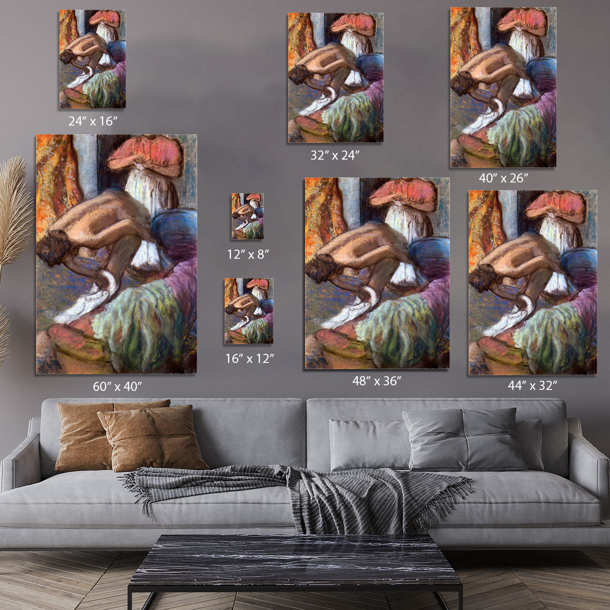 The strengthening after the bathwater by Degas Canvas Print or Poster - Canvas Art Rocks - 7