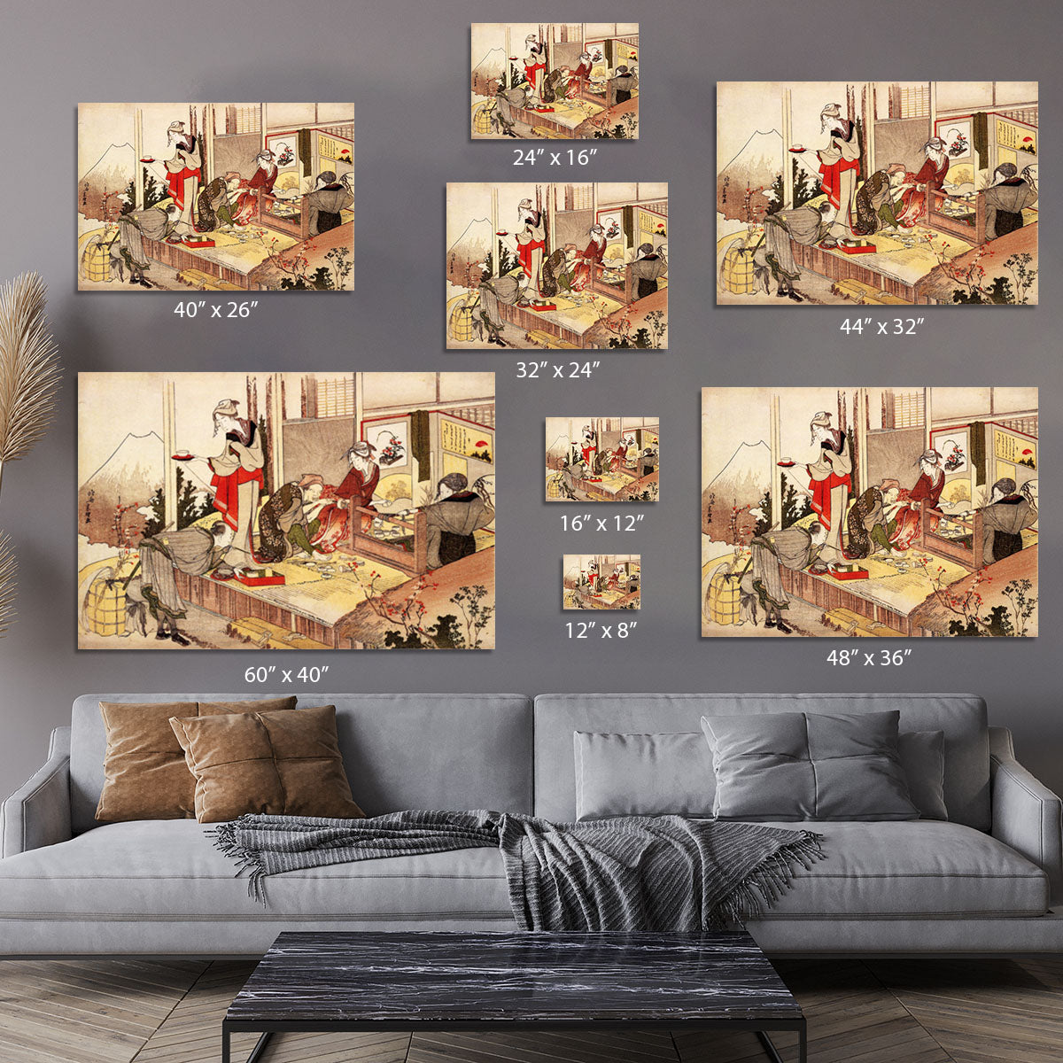 The studio of Netsuke by Hokusai Canvas Print or Poster - Canvas Art Rocks - 7