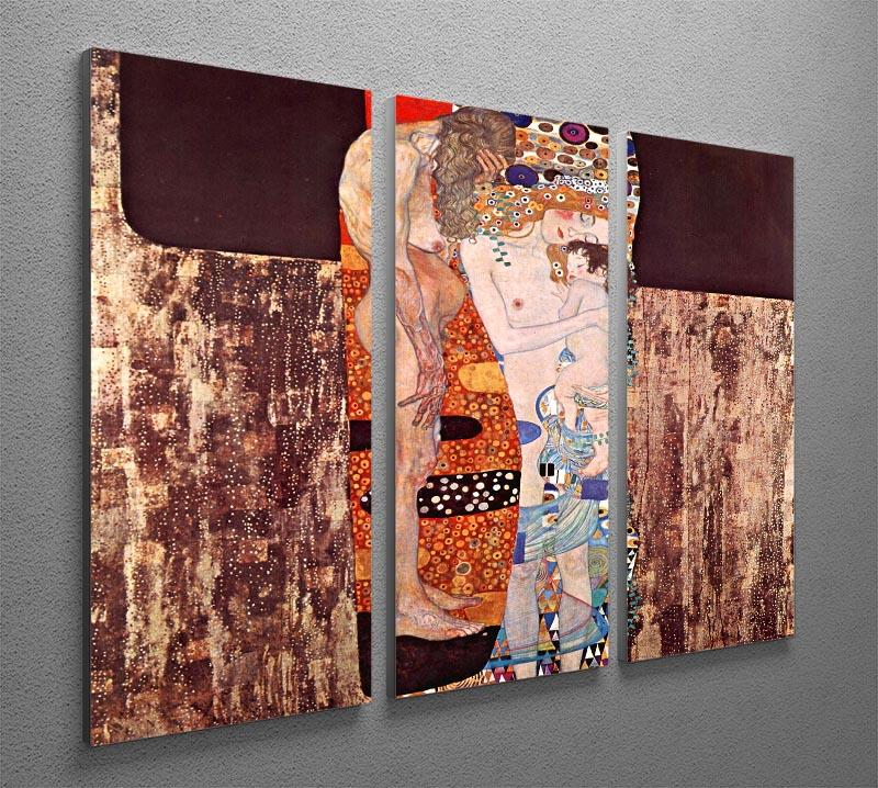 The three ages of a woman by Klimt 3 Split Panel Canvas Print - Canvas Art Rocks - 2