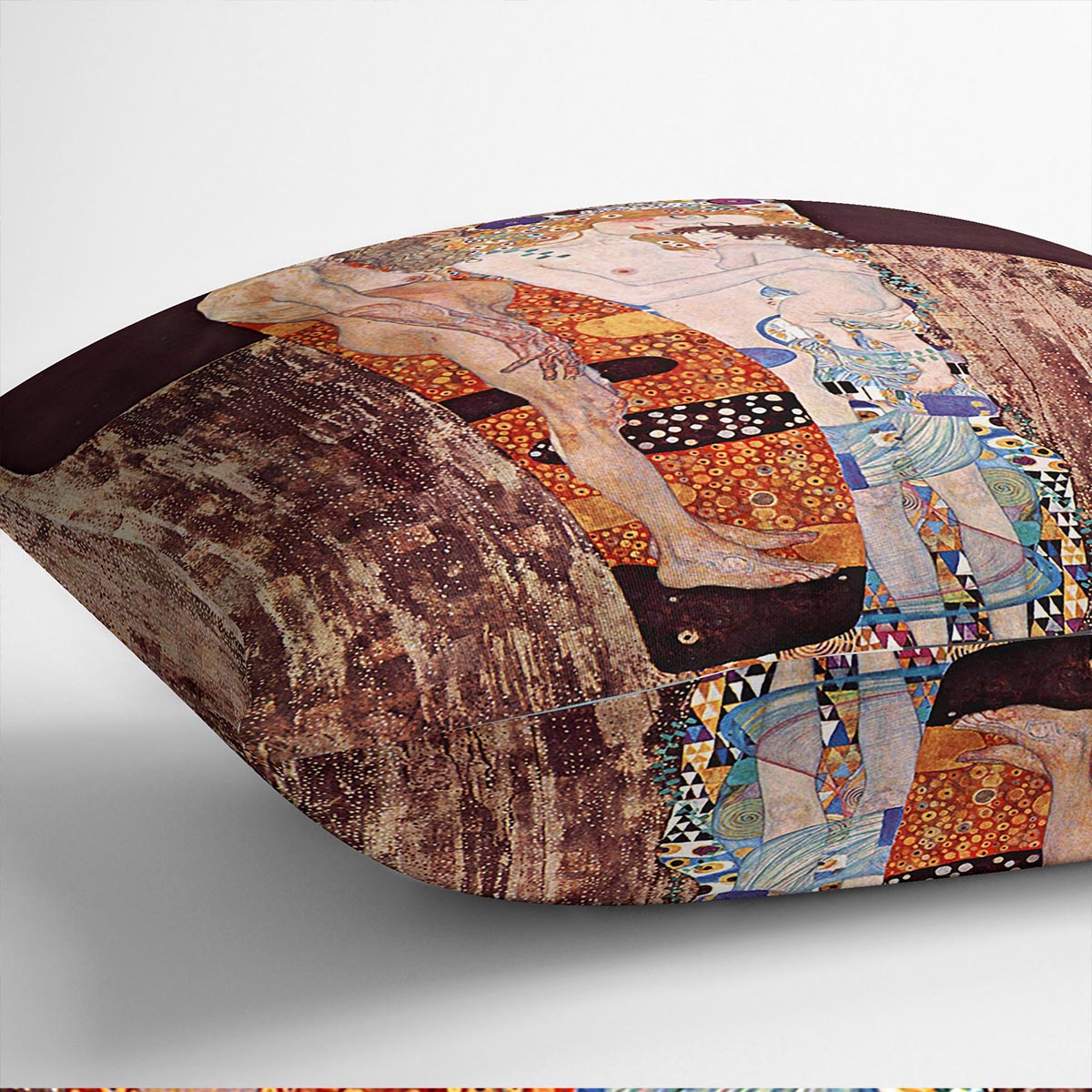 The three ages of a woman by Klimt Cushion