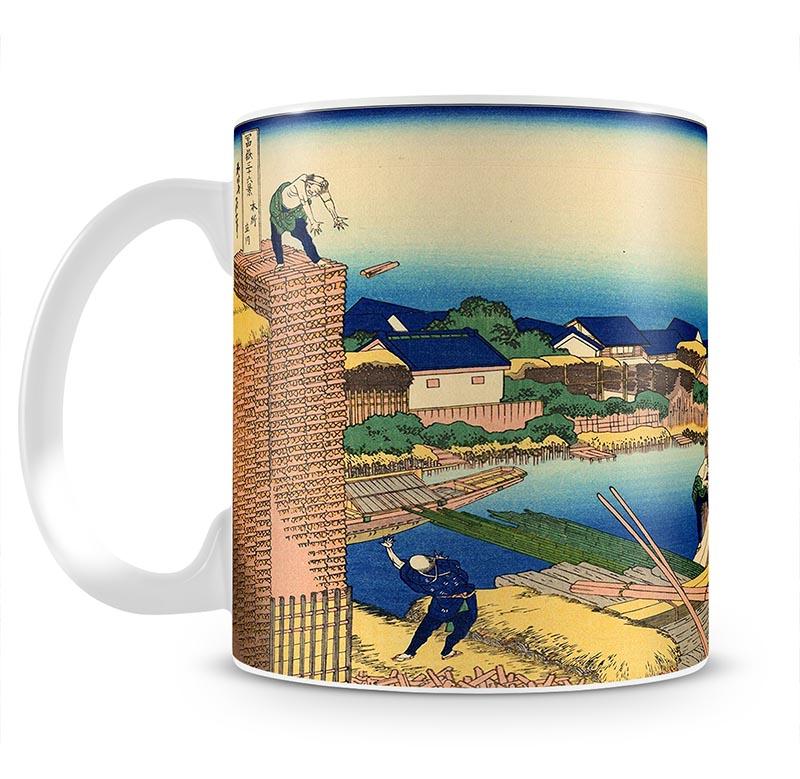 The timberyard at Honjo by Hokusai Mug - Canvas Art Rocks - 2