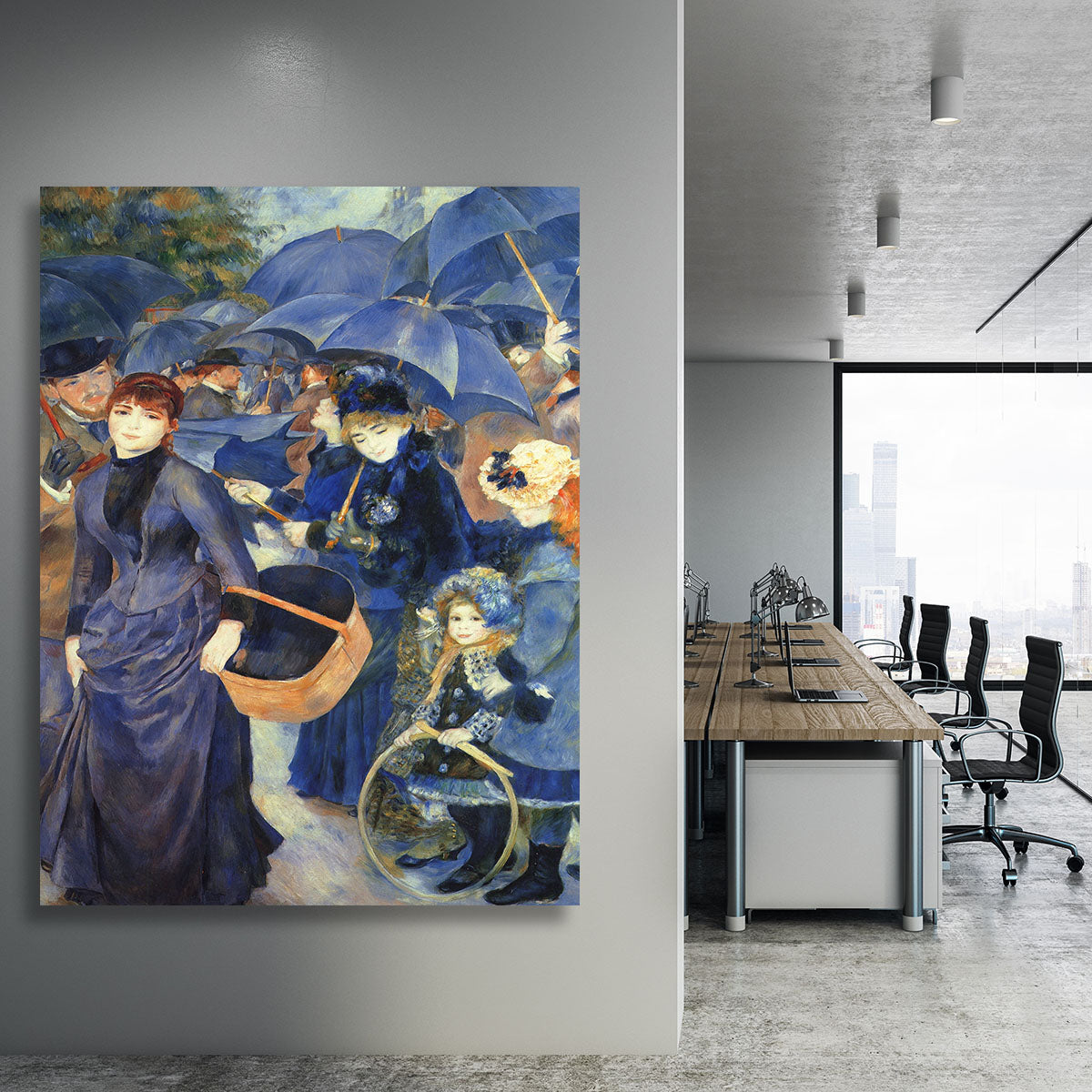 The umbrellas by Renoir Canvas Print or Poster - Canvas Art Rocks - 3