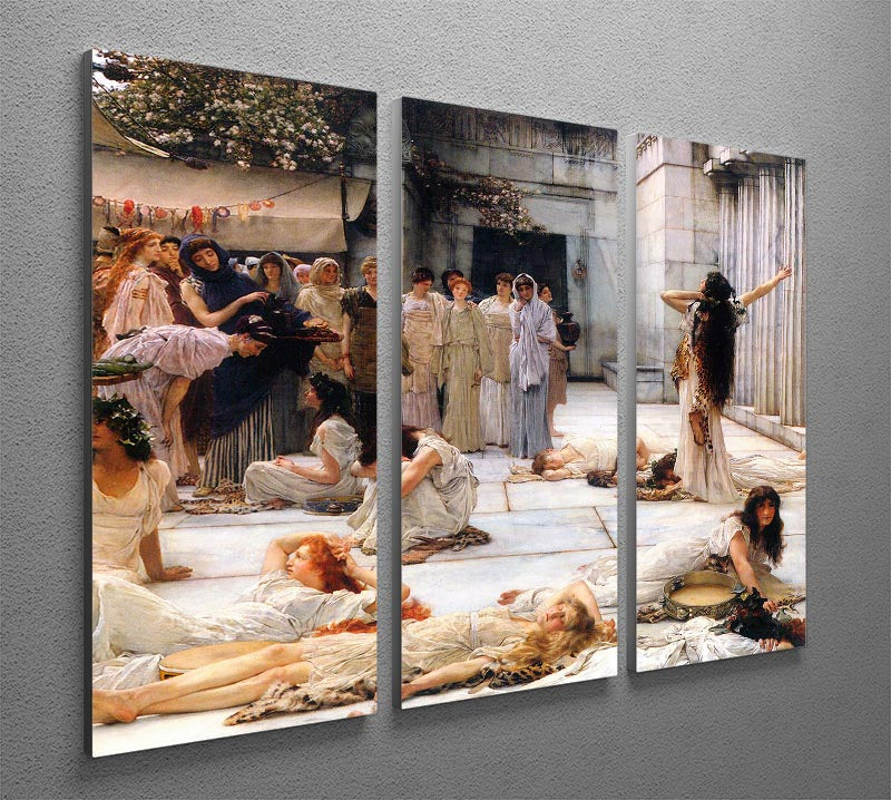 The women of Amphissa detail by Alma Tadema 3 Split Panel Canvas Print - Canvas Art Rocks - 2