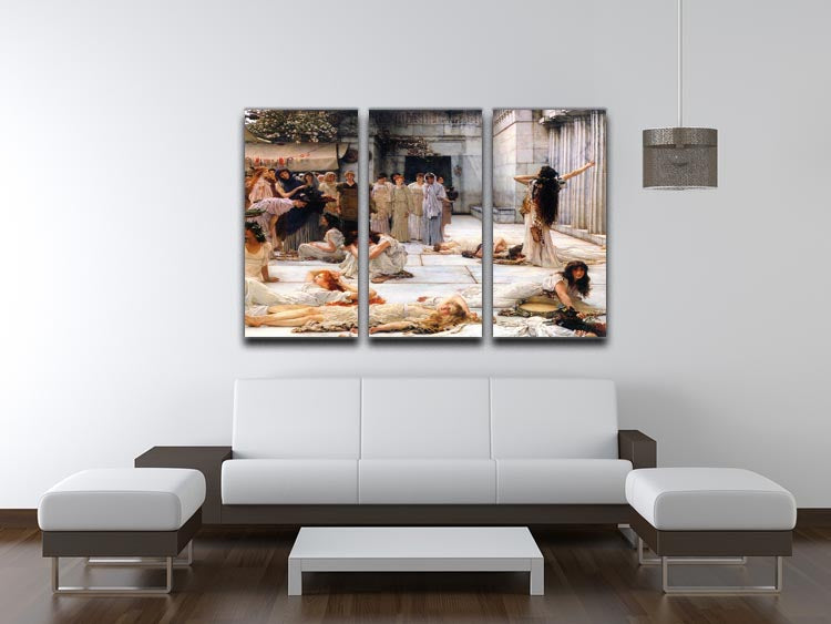 The women of Amphissa detail by Alma Tadema 3 Split Panel Canvas Print - Canvas Art Rocks - 3