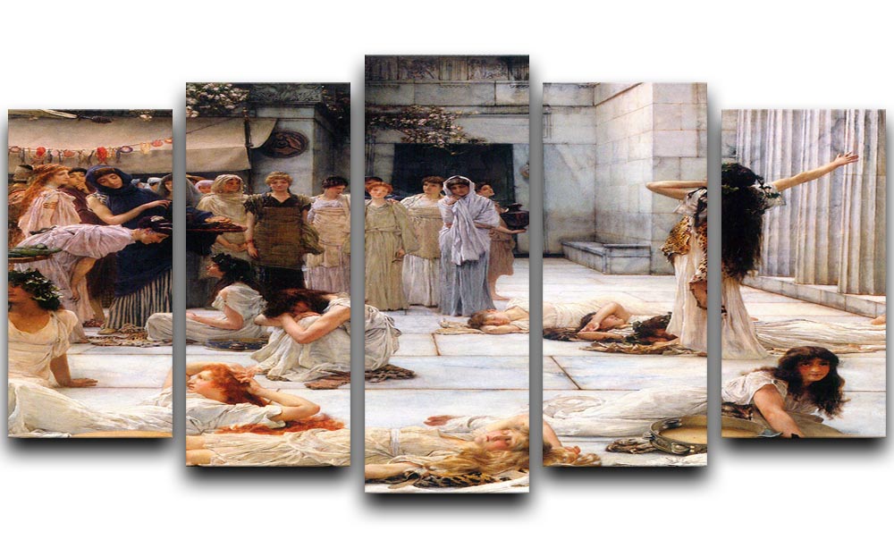 The women of Amphissa detail by Alma Tadema 5 Split Panel Canvas - Canvas Art Rocks - 1