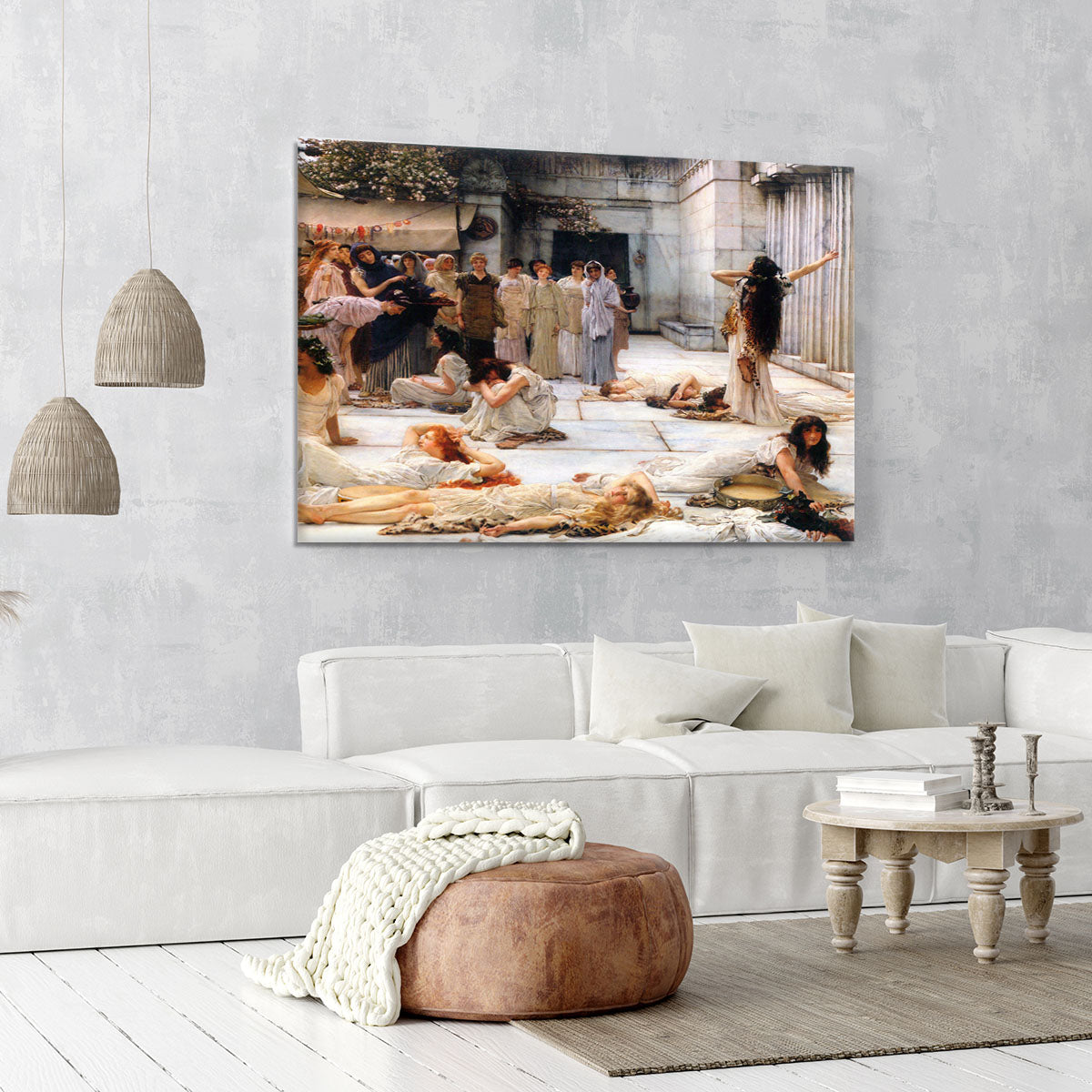 The women of Amphissa detail by Alma Tadema Canvas Print or Poster - Canvas Art Rocks - 6