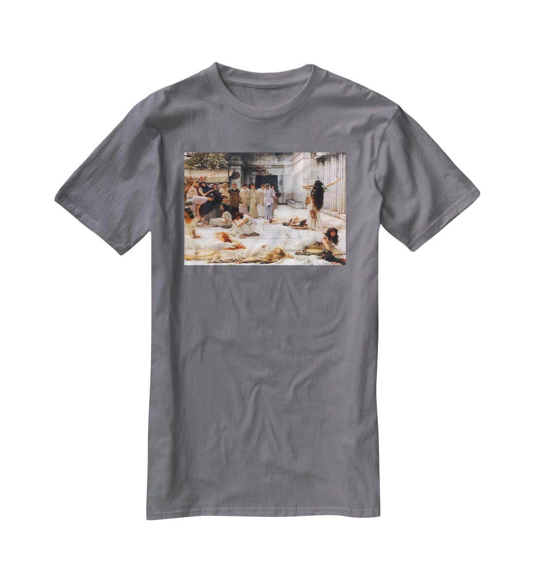 The women of Amphissa detail by Alma Tadema T-Shirt - Canvas Art Rocks - 3