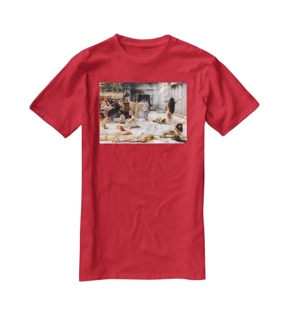 The women of Amphissa detail by Alma Tadema T-Shirt - Canvas Art Rocks - 4