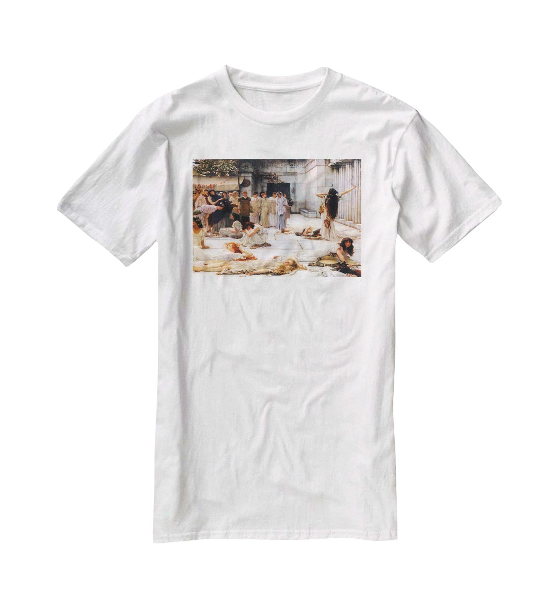 The women of Amphissa detail by Alma Tadema T-Shirt - Canvas Art Rocks - 5