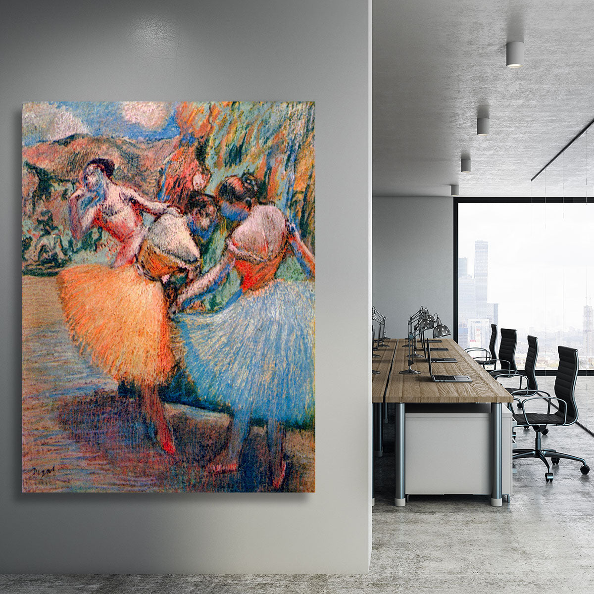 Three dancers 1 by Degas Canvas Print or Poster - Canvas Art Rocks - 3