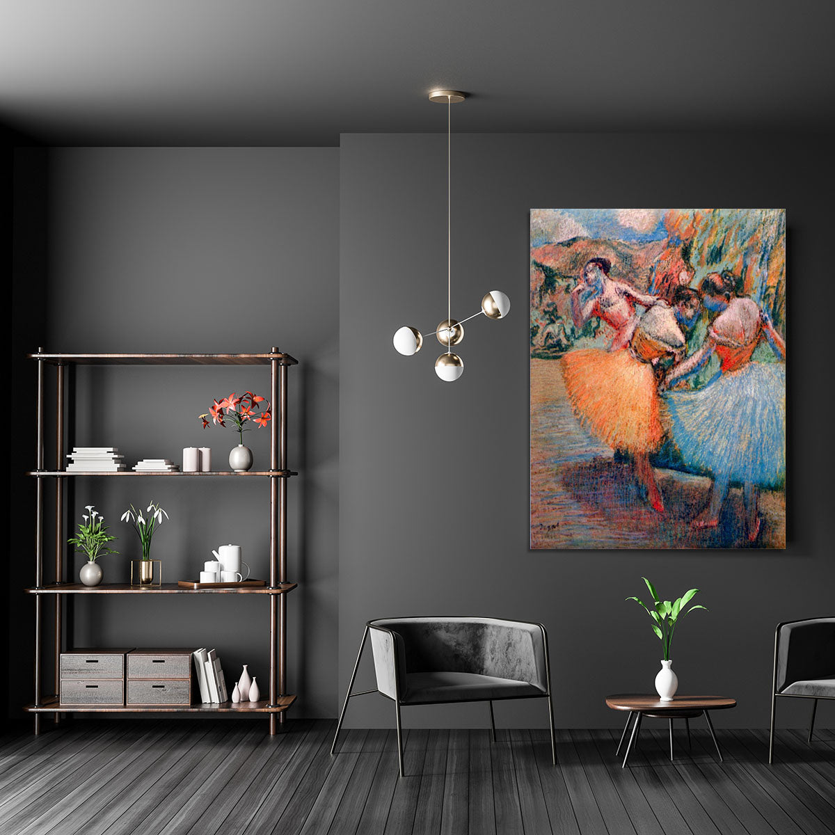 Three dancers 1 by Degas Canvas Print or Poster - Canvas Art Rocks - 5