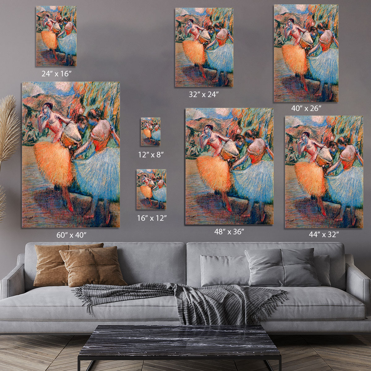 Three dancers 1 by Degas Canvas Print or Poster - Canvas Art Rocks - 7