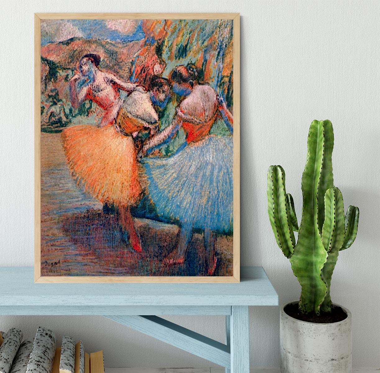 Three dancers 1 by Degas Framed Print - Canvas Art Rocks - 4