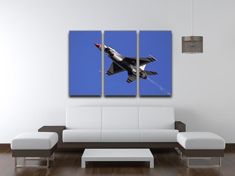 Thunderbirds F-16 fighter 3 Split Panel Canvas Print - Canvas Art Rocks - 3