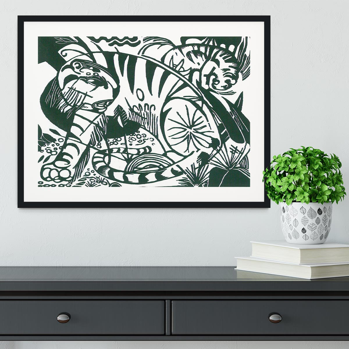 Tiger by Franz Marc Framed Print - Canvas Art Rocks - 1
