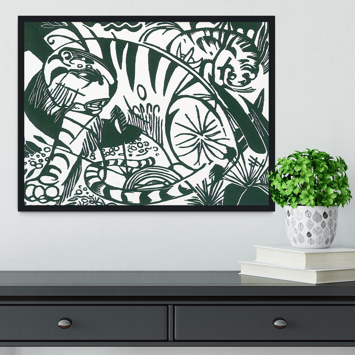 Tiger by Franz Marc Framed Print - Canvas Art Rocks - 2