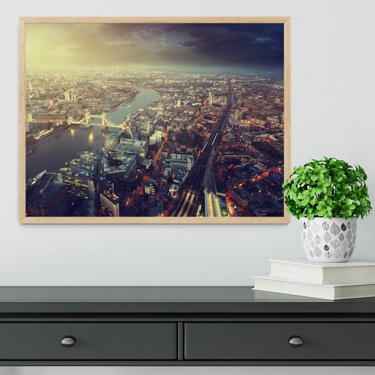 Tower Bridge in sunset time Framed Print - Canvas Art Rocks - 4