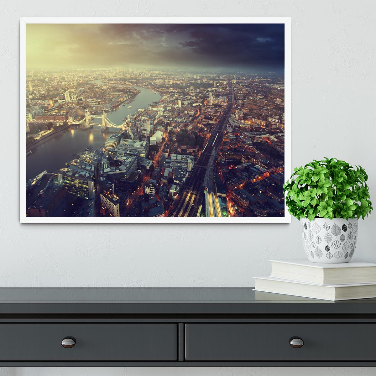 Tower Bridge in sunset time Framed Print - Canvas Art Rocks -6