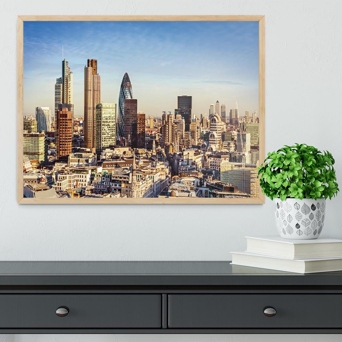 Tower Lloyds of London and Canary Wharf Framed Print - Canvas Art Rocks - 4