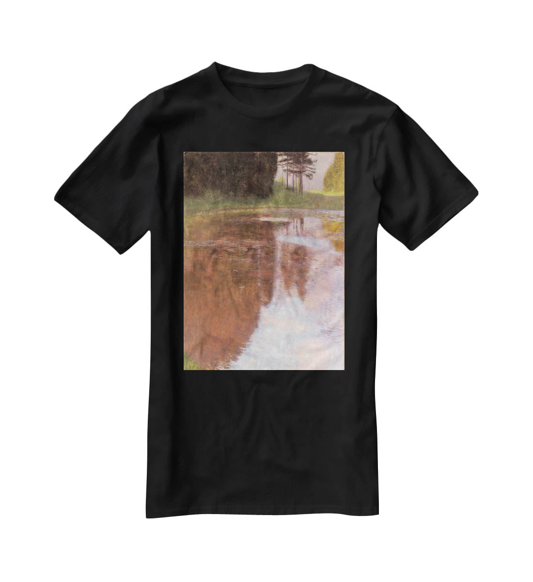 Tranquil Pond near Salzburg by Klimt T-Shirt - Canvas Art Rocks - 1