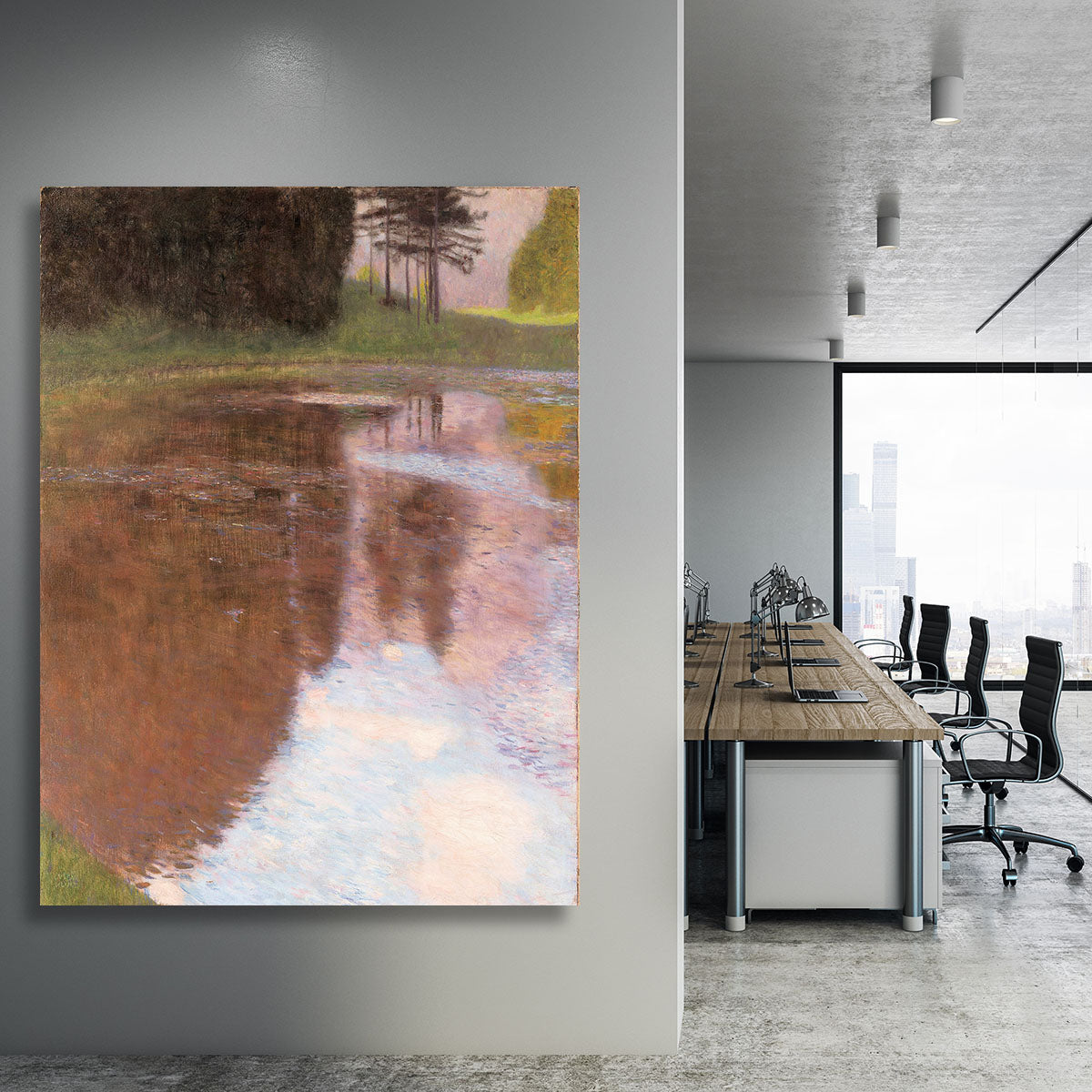 Tranquil Pond near Salzburg by Klimt Canvas Print or Poster - Canvas Art Rocks - 3