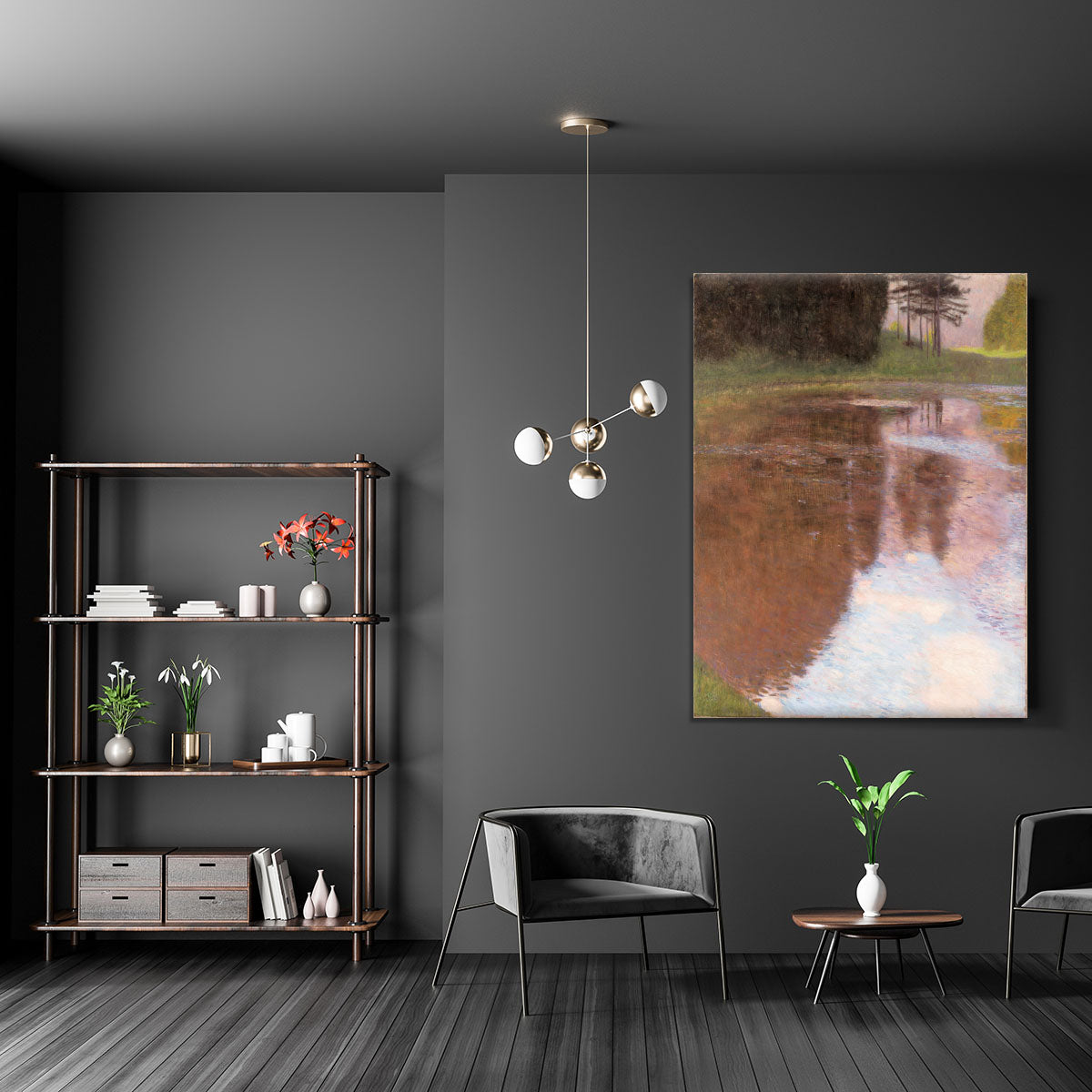 Tranquil Pond near Salzburg by Klimt Canvas Print or Poster - Canvas Art Rocks - 5