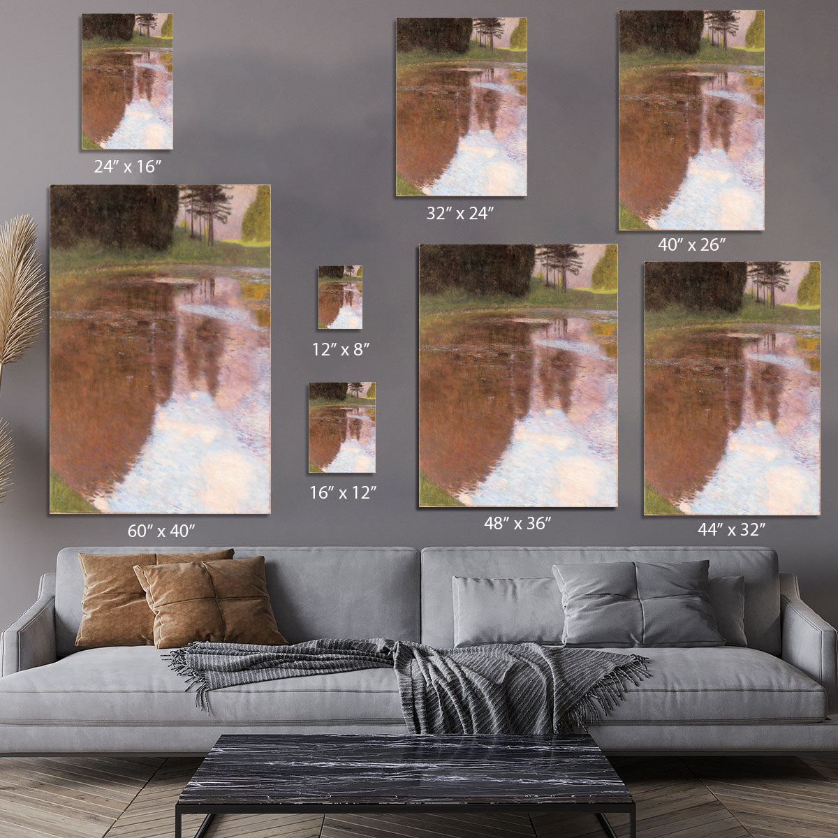 Tranquil Pond near Salzburg by Klimt Canvas Print or Poster - Canvas Art Rocks - 7