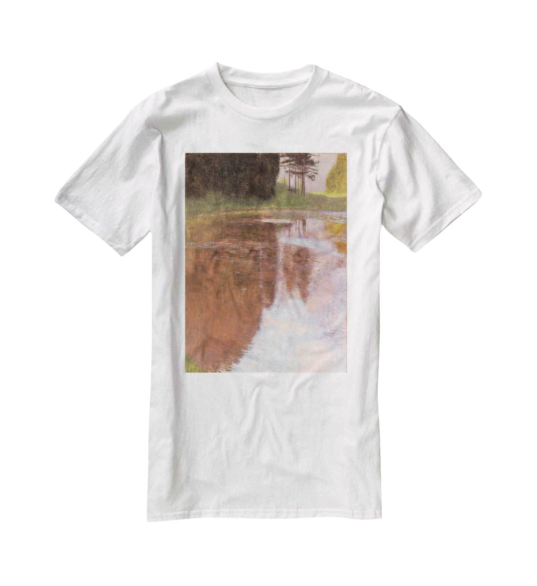 Tranquil Pond near Salzburg by Klimt T-Shirt - Canvas Art Rocks - 5