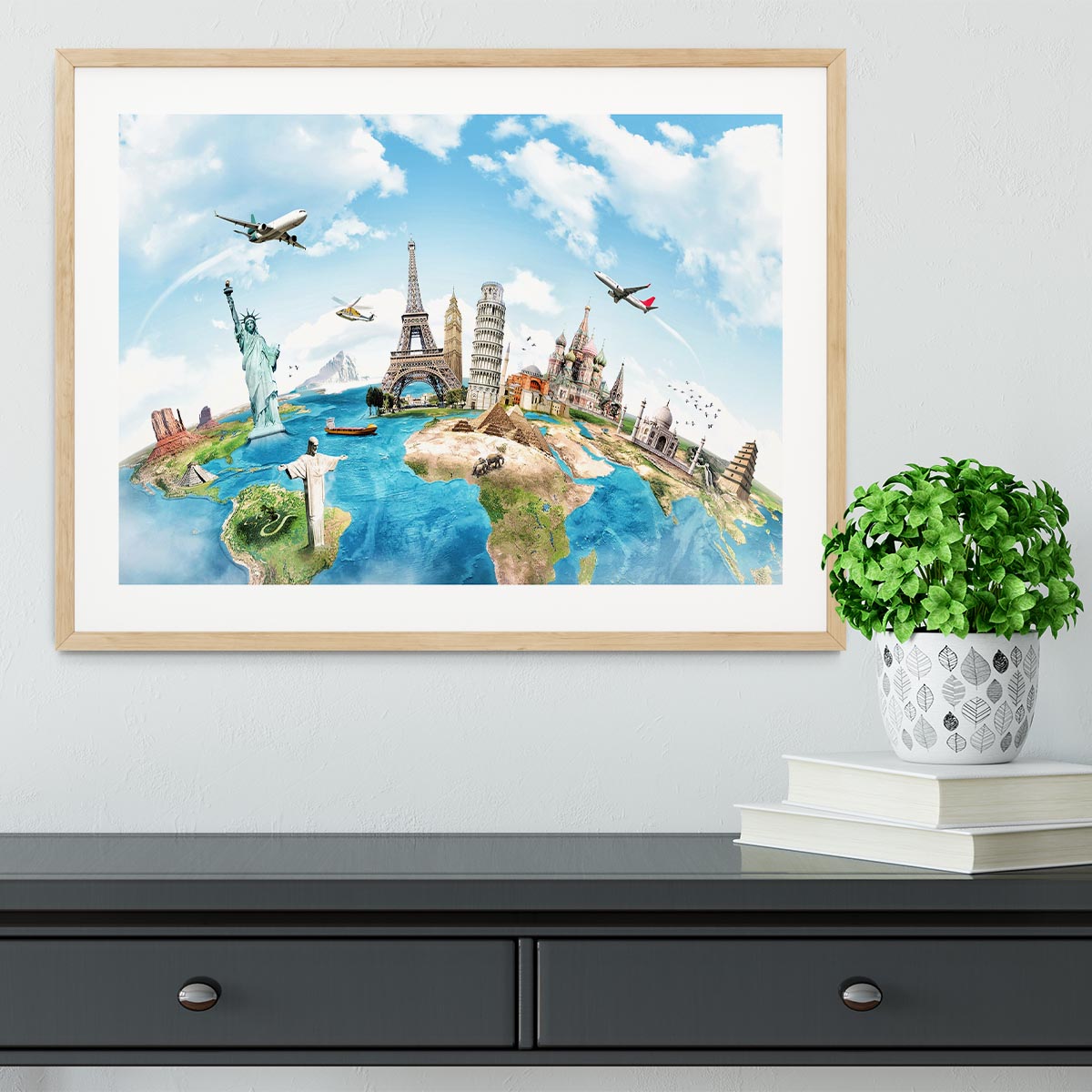 Travel the world Framed Print - Canvas Art Rocks - 3