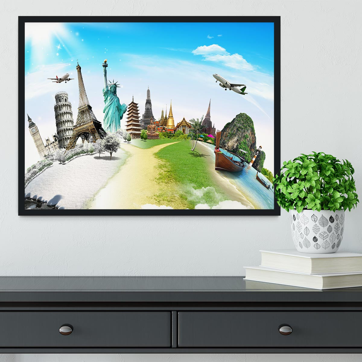 Travel the world monument Framed Print - Canvas Art Rocks - 2