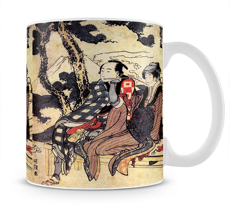 Traveling couple by Hokusai Mug - Canvas Art Rocks - 1