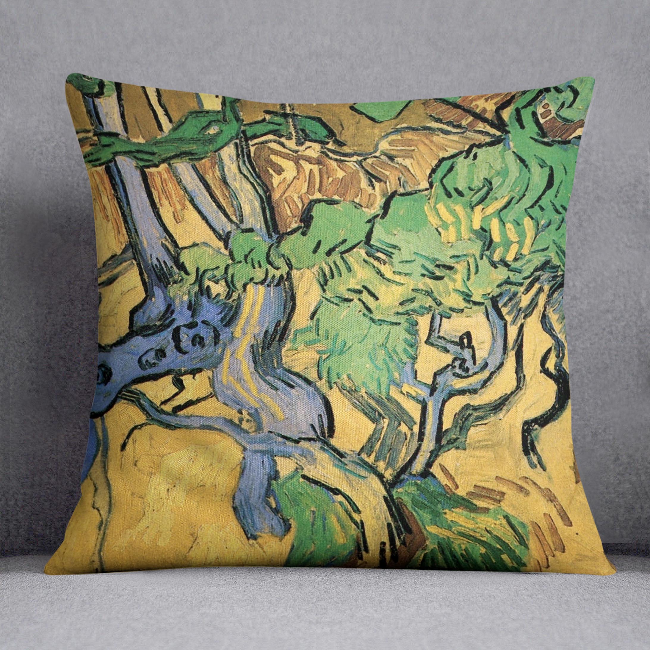 Tree Roots and Trunks by Van Gogh Cushion