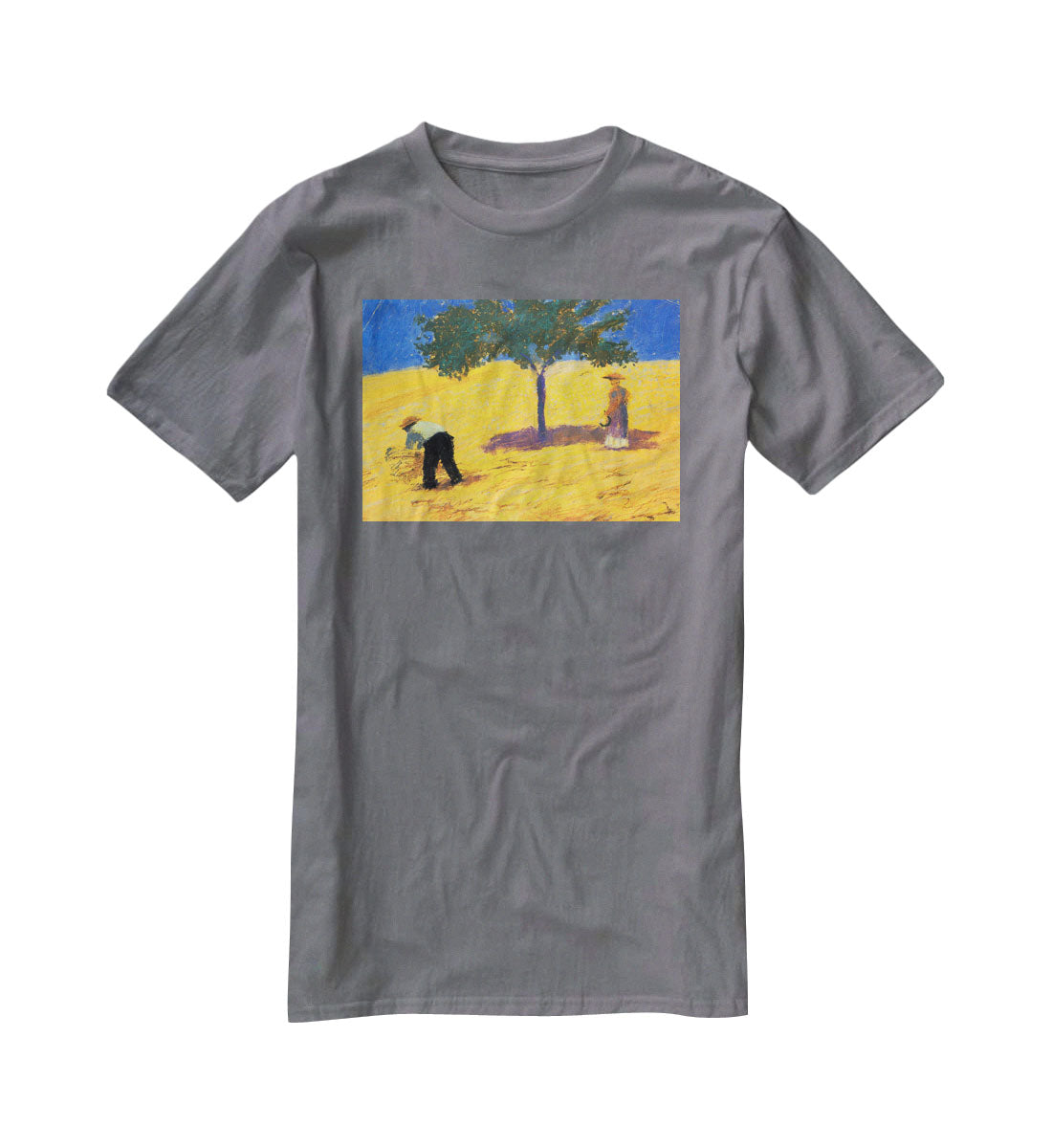 Tree in Cornfeld by Macke T-Shirt - Canvas Art Rocks - 3