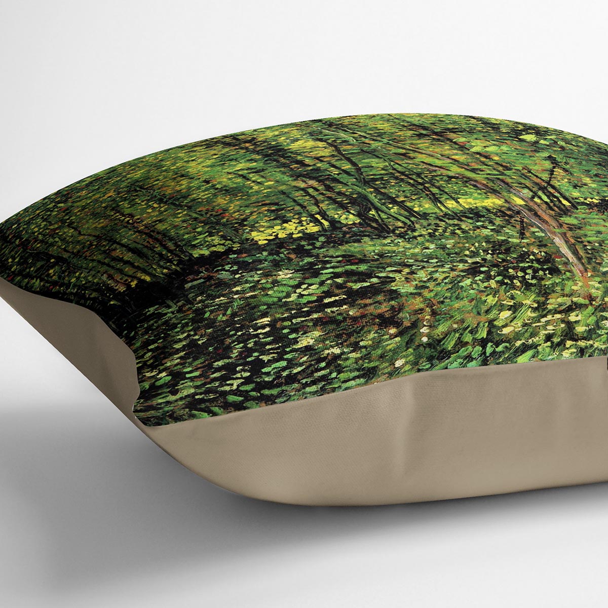 Trees and Undergrowth 2 by Van Gogh Cushion