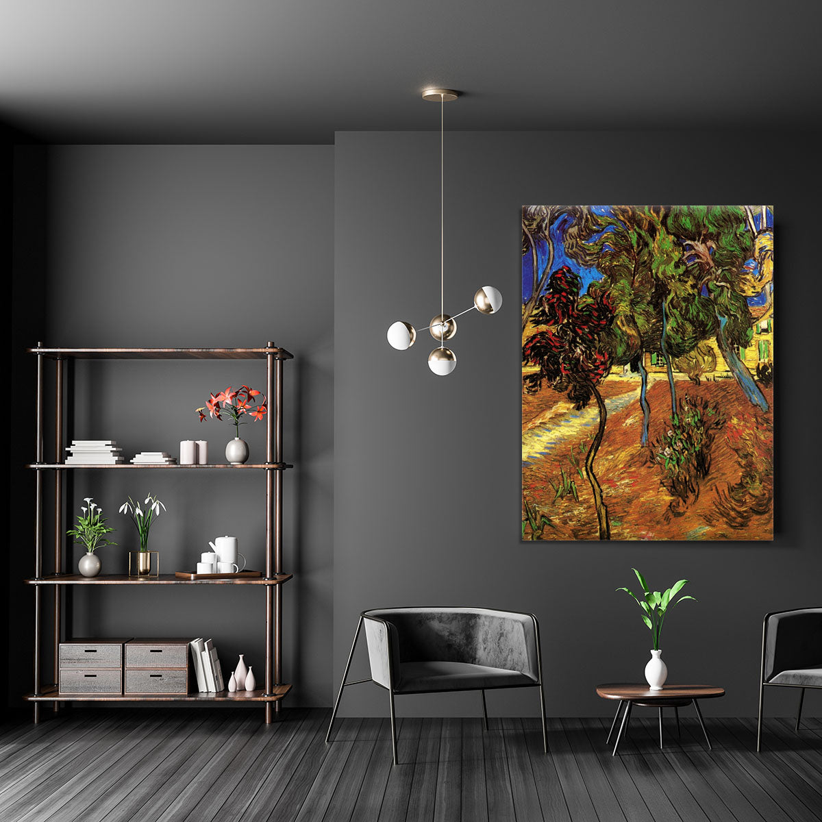 Trees in the Garden of Saint-Paul Hospital 2 by Van Gogh Canvas Print or Poster - Canvas Art Rocks - 5